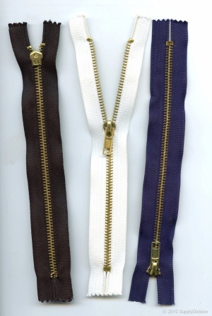 Brass Jean Zips